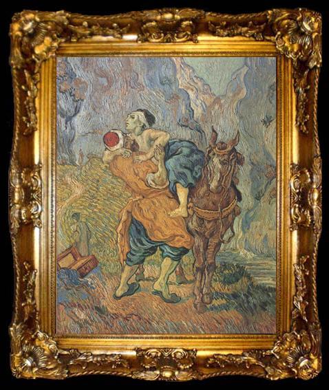 framed  Vincent Van Gogh The Good Samaritan (nn04), ta009-2